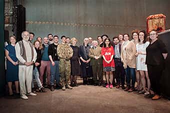 The cast of The Plough and the Stars meet the President of Ireland, Michael D. Higgins